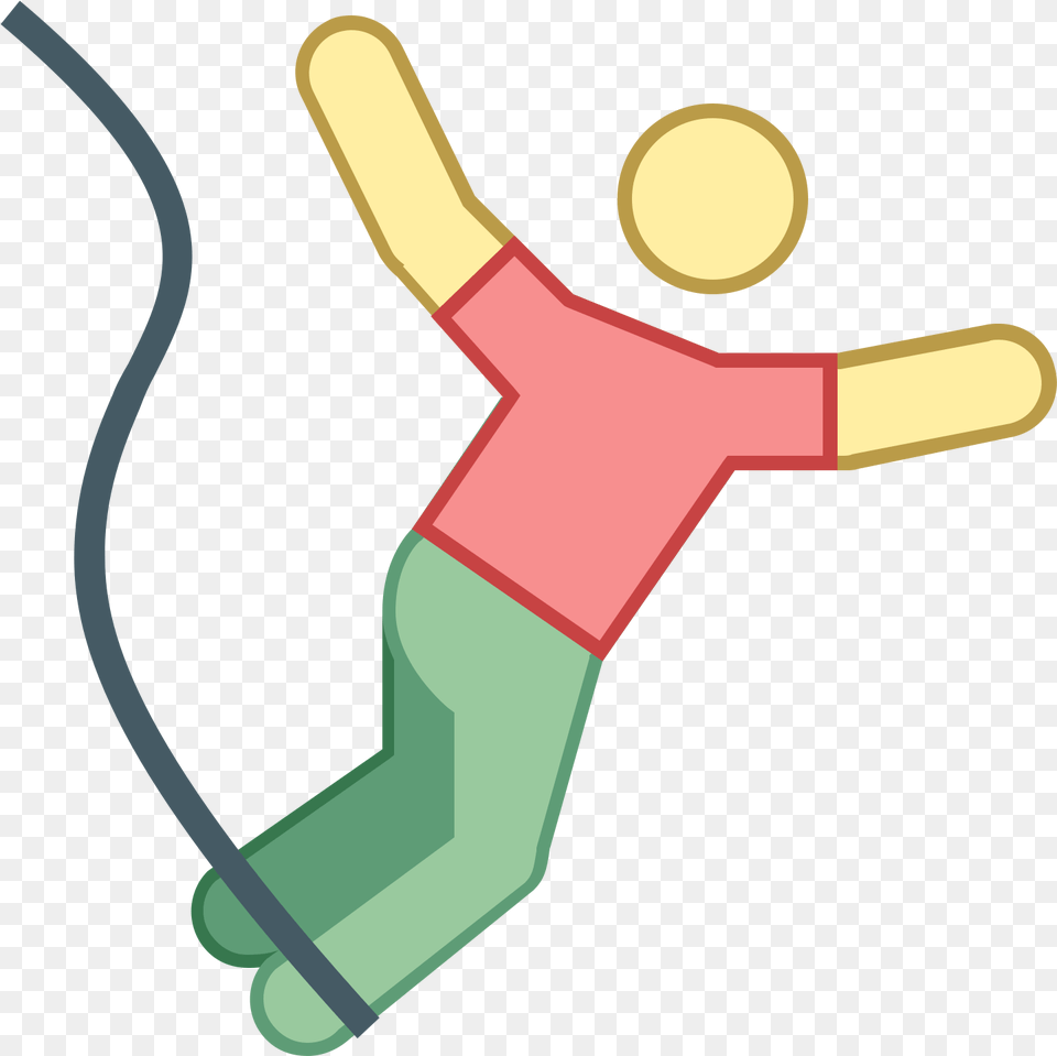 The Bungee Jumping Icon Is A With Person Falling Bungee Jumping Emoji, Dynamite, Weapon Png