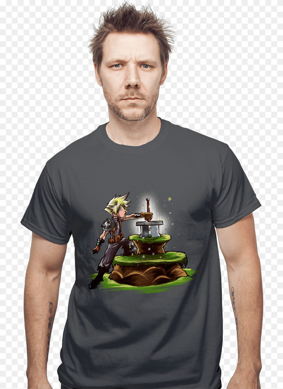 The Buster Sword In The Stone Grinch T Shirt Stealing Christmas, T-shirt, Clothing, Person, Man Free Png Download