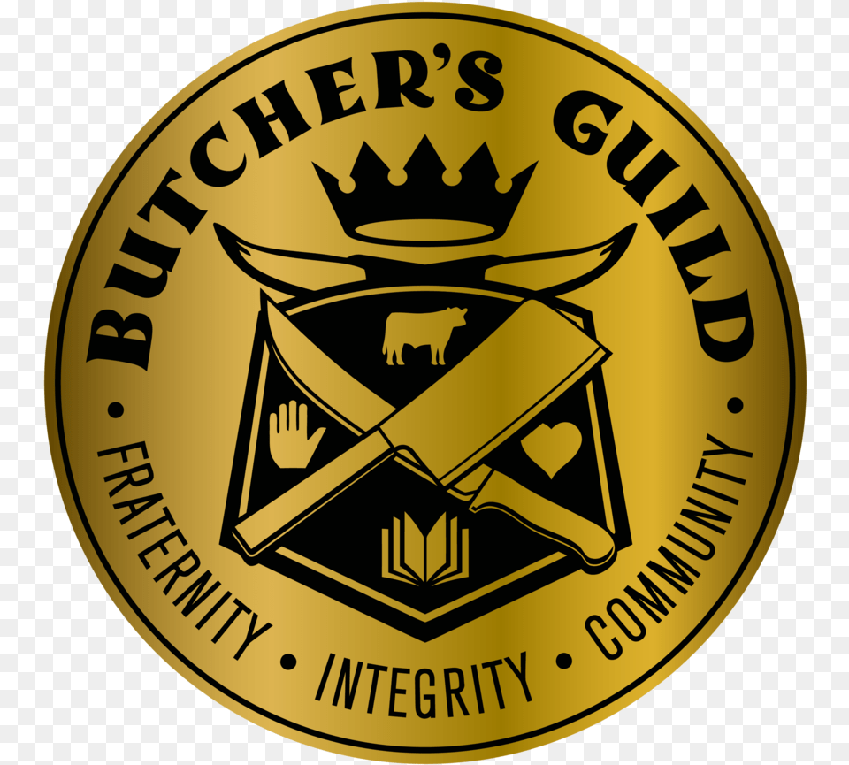 The Butchers Guild Butcher Logo, Symbol, Badge, Emblem, Dog Png Image