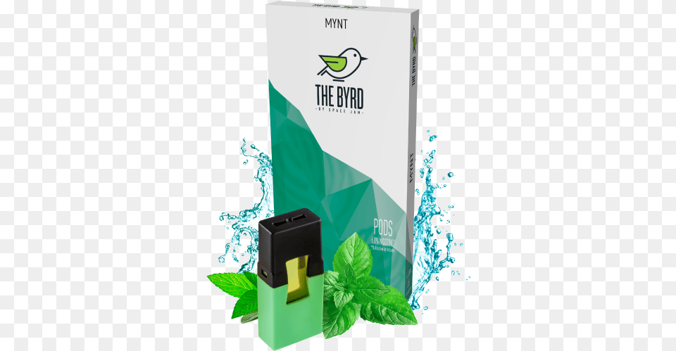 The Byrd By Space Jam Prefilled Salt Nic Pods 4pk Graphic Design, Green, Herbal, Herbs, Plant Free Png Download