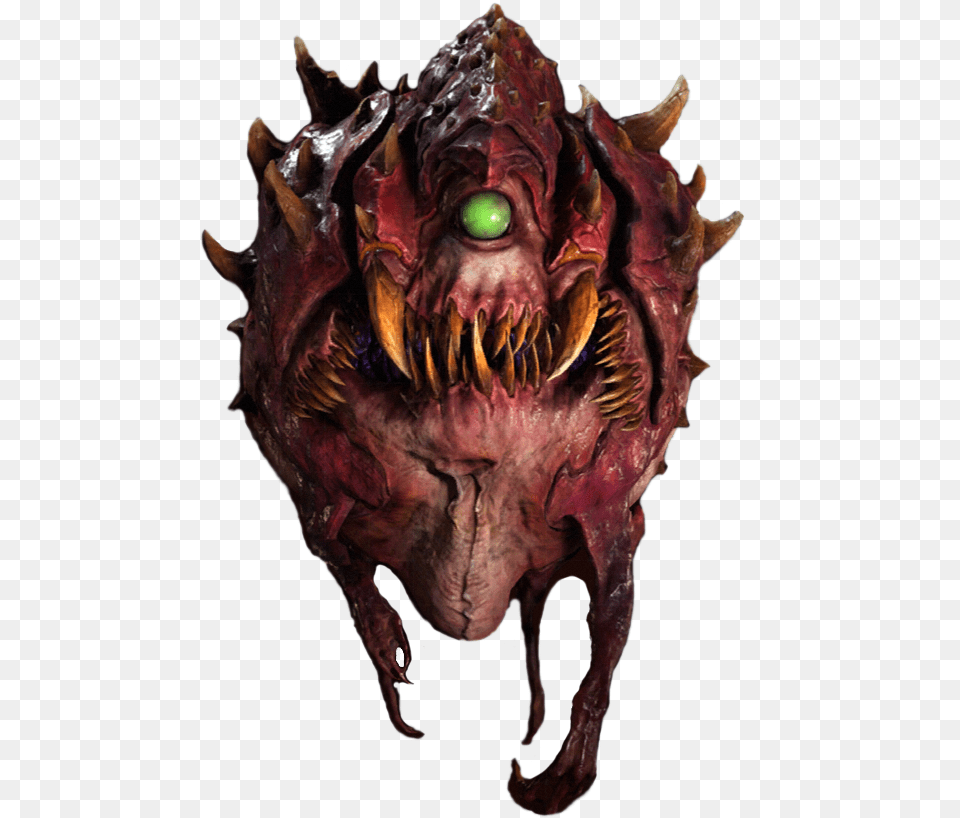The Cacodemon Is A Flying Psionic Demon Seen In Doom Doom Demons, Animal, Dinosaur, Reptile Png