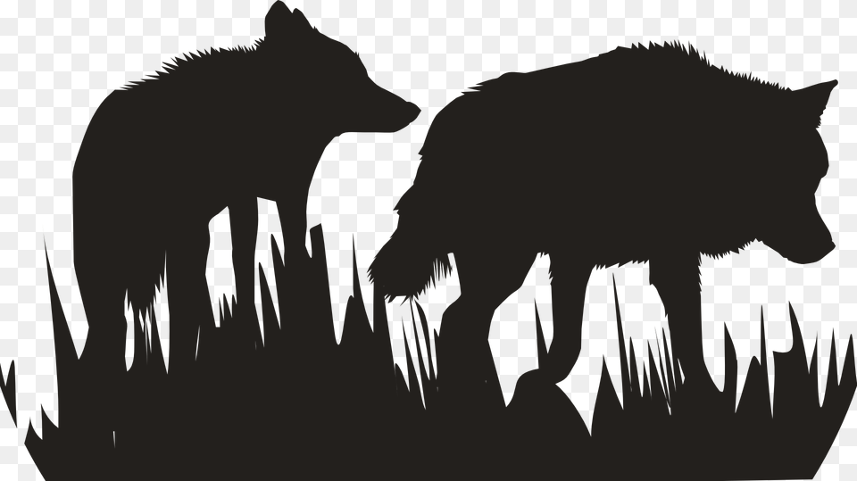 The Call Of The Wild White Fang Vizsla Animal Clip Gray Wolf Pack Silhouette, Mammal, Coyote, Horse, Lion Free Png Download