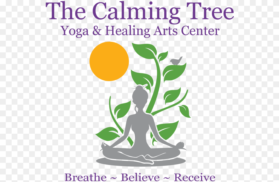 The Calming Tree Logo Tree Yoga Logo, Herbal, Plant, Herbs, Art Png Image