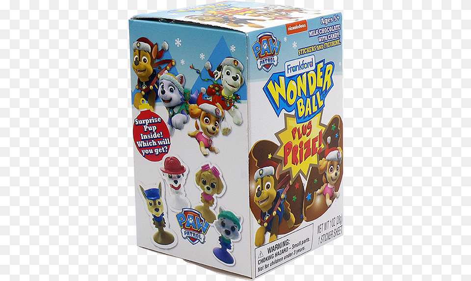 The Candy Lab Paw Patrol Wonder Ball, Food, Sweets, Box, Cardboard Png Image