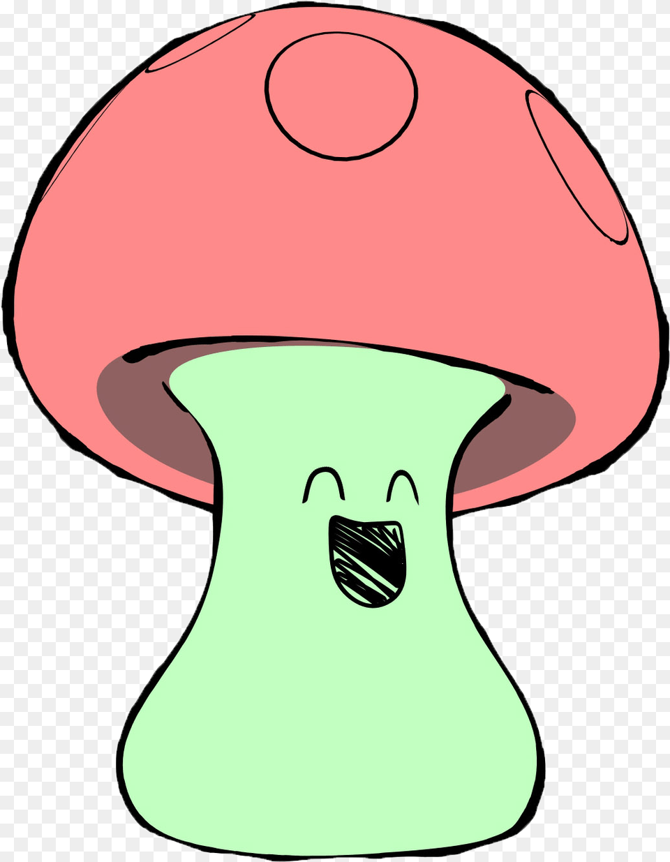 The Cartoon Mushroom Rendered Here Makes Use Of Intersection, Helmet, Adult, Female, Person Png Image