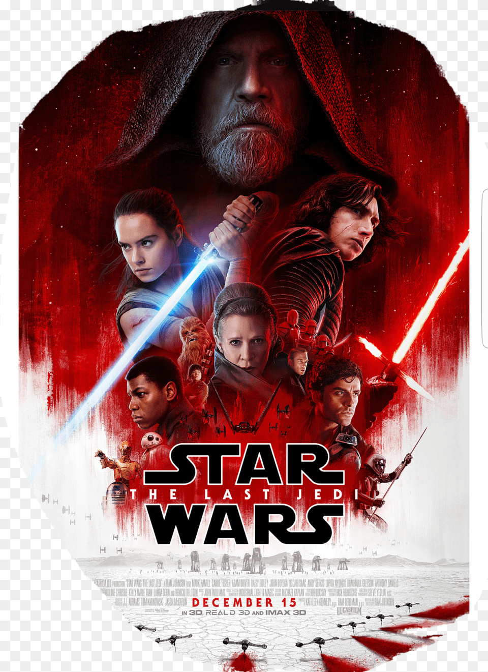 The Cast Of Star Wars The Last Jedi Answers Questions, Poster, Advertisement, Person, Man Free Png