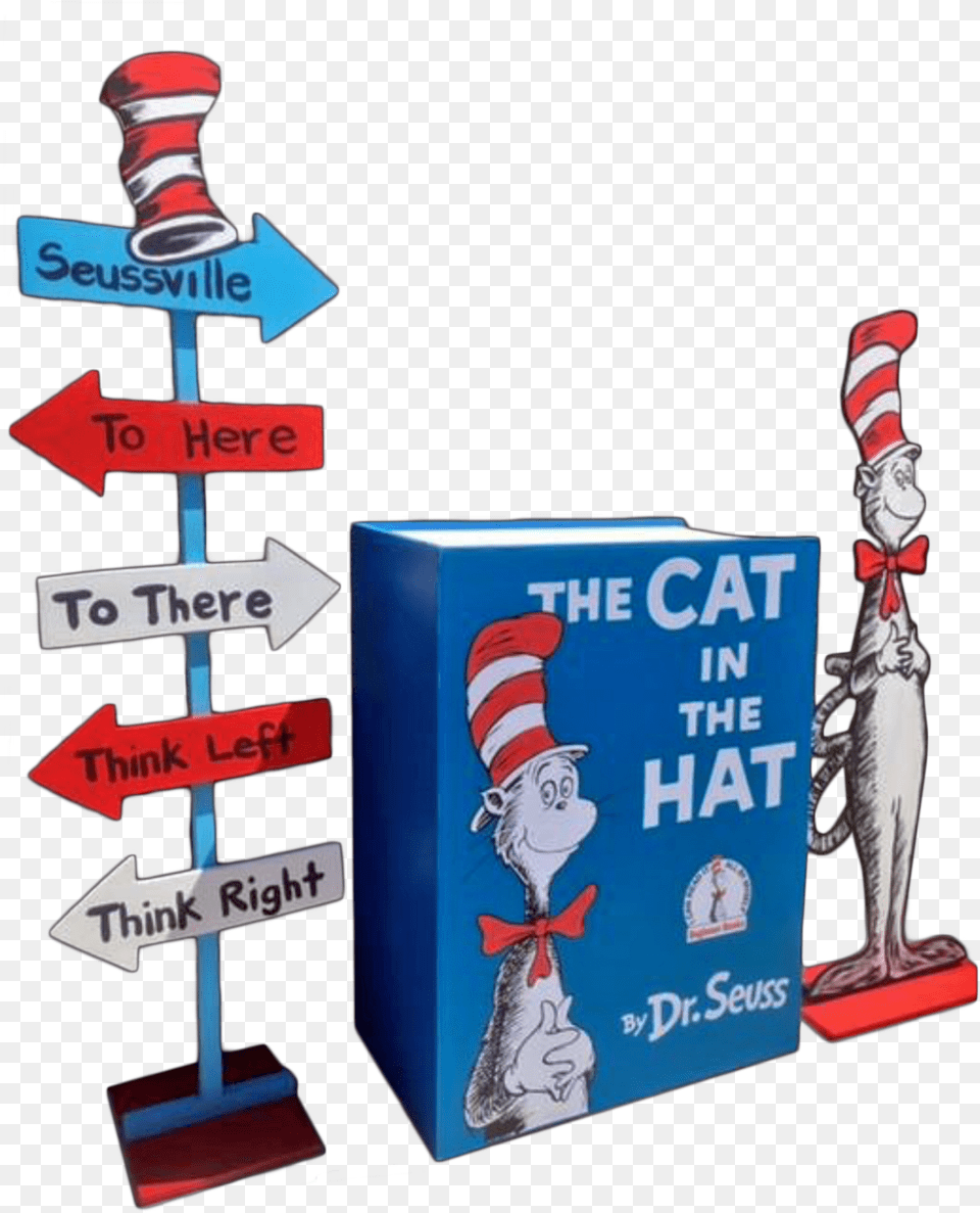 The Cat In The Hat Package Dr Seuss The Cat In The Hat First Edition, Person, Sign, Symbol Png