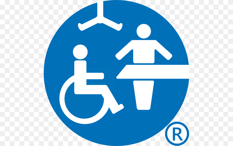 The Changing Places Logo And Registered Trademark Symbol Changing Places Toilet Logo, Sign, Disk, Road Sign Png