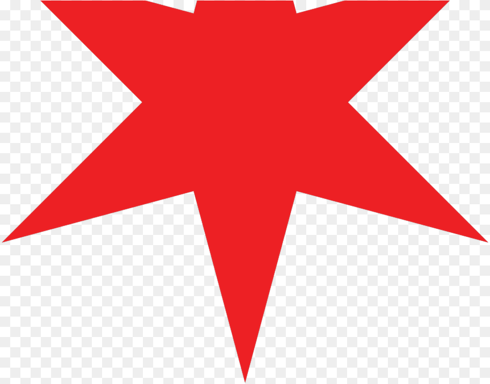 The Chicago Star By Wallace Rice Chicago Design Museum Red 6 Point Star, Star Symbol, Symbol, Leaf, Plant Free Png Download