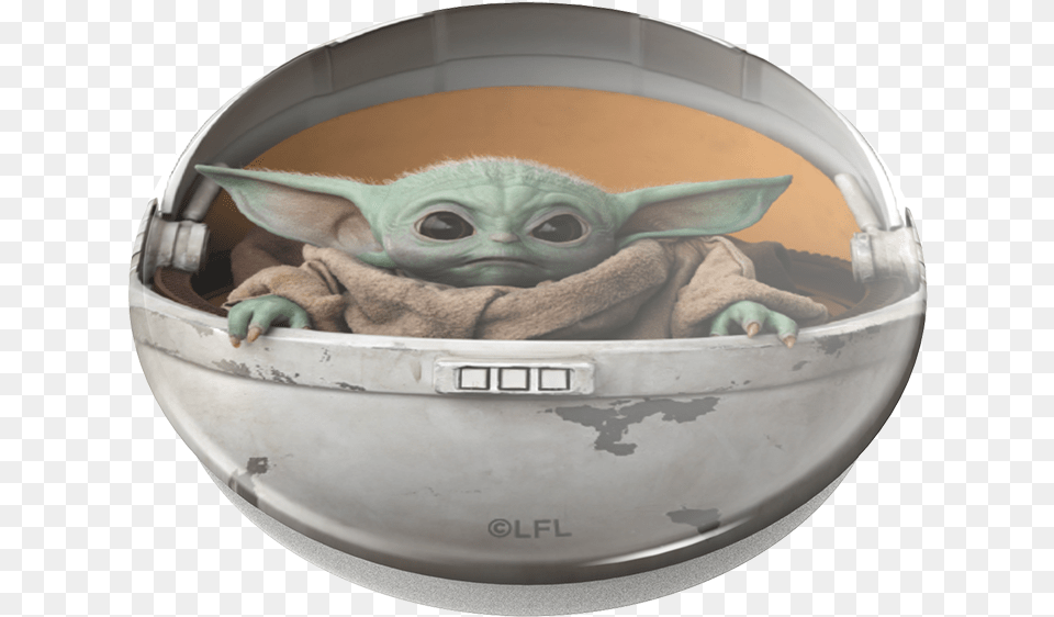 The Child Pod Popsockets Baby Yoda Pop Socket, Photography, Sphere, Fisheye, Person Free Transparent Png