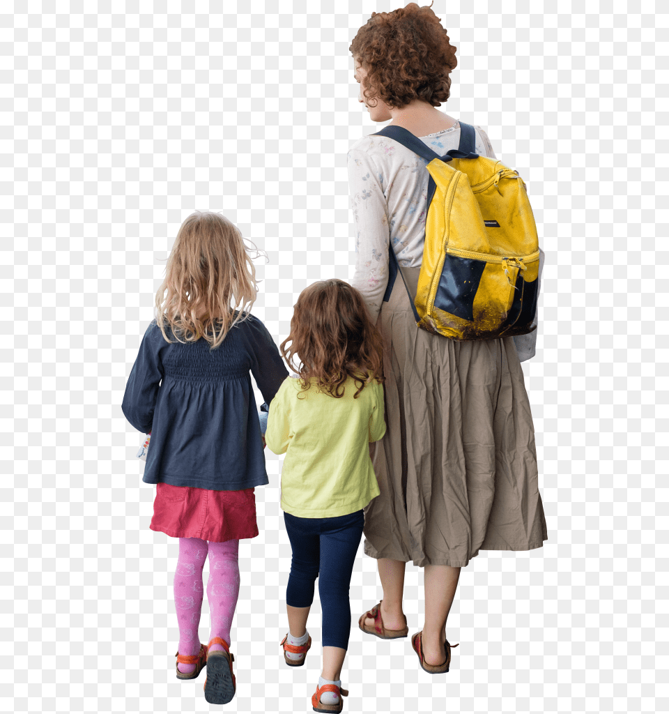 The Children On A Walk Image Arhictecture Kids, Bag, Child, Person, Girl Free Png Download