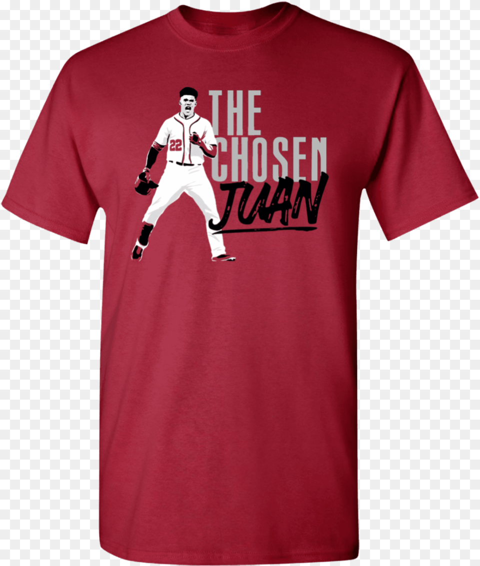 The Chosen Juan Juan Soto Washington Nationals Shirt Red Sox World Series Shirts, Clothing, People, Person, T-shirt Free Png