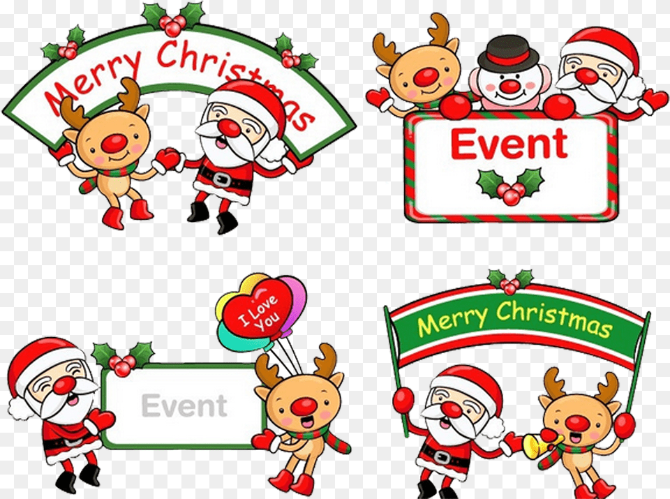 The Christmas Box Santa Claus Nativity Of Jesus New Year Merry Christmas Banner Cartoon Transparent, Baby, Person, Face, Head Png