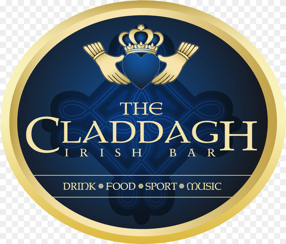 The Claddagh Irish Bar Marbella Badge, Gold, Logo Png Image