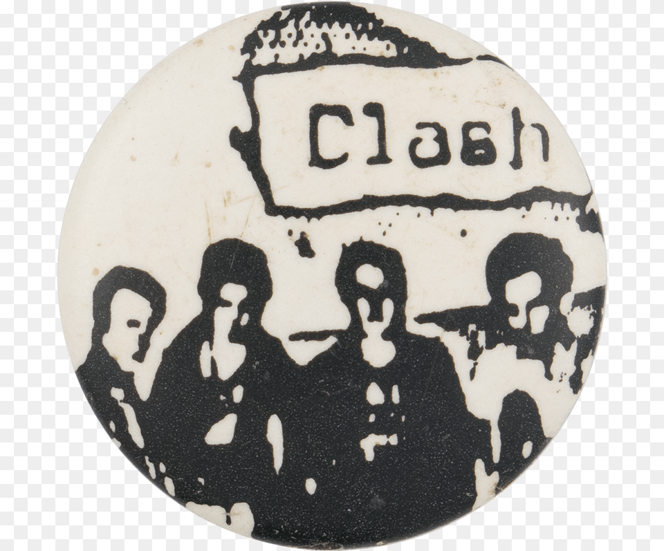 The Clash Black And White Music Button Museum Illustration, Badge, Logo, Symbol, Face Free Png Download