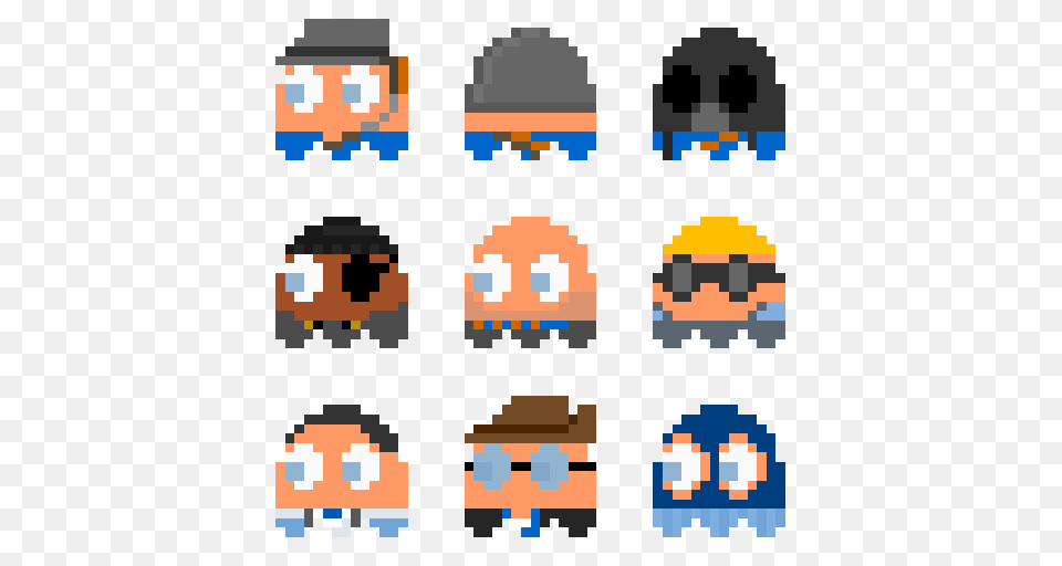 The Classes As Pacman Ghosts Team Fortress Sprays, Cap, Clothing, Hat, Qr Code Free Transparent Png