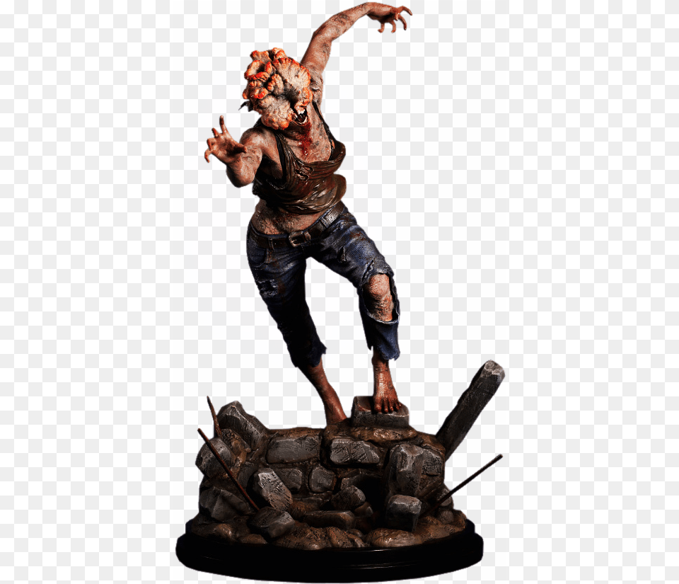 The Clicker Statue From The Last Of Us Last Of Us Statue, Person, Hand, Finger, Body Part Free Png Download