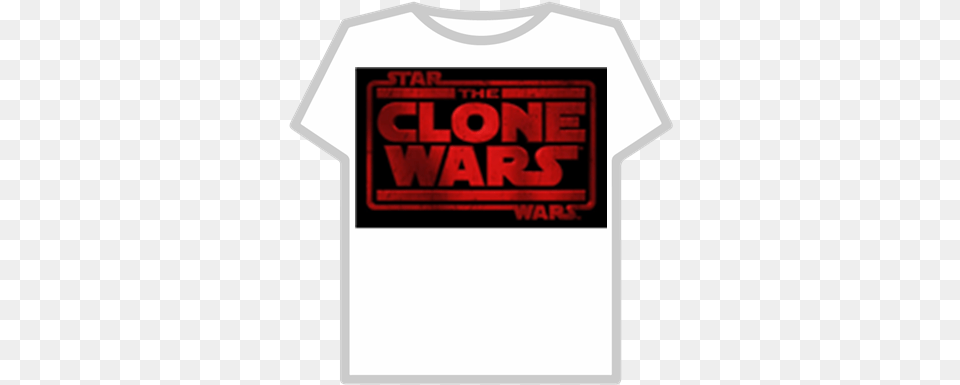 The Clone Wars Logo Roblox Star Wars The Clone Wars, Clothing, T-shirt, Shirt Png