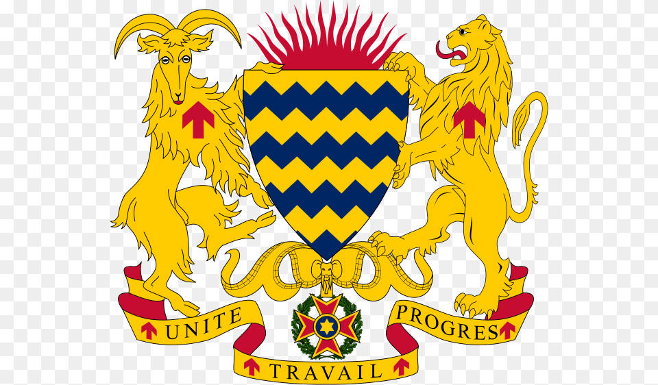 The Coat Of Arms Of Chad Chad Government, Emblem, Symbol, Animal, Lion Free Transparent Png
