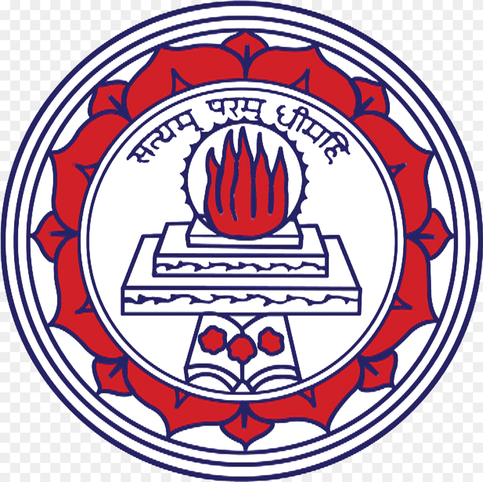 The College Crest Has The Slogan Satyam Param Dheemahee Sdnb Vaishnav College For Women, Emblem, Symbol, Logo Free Png Download