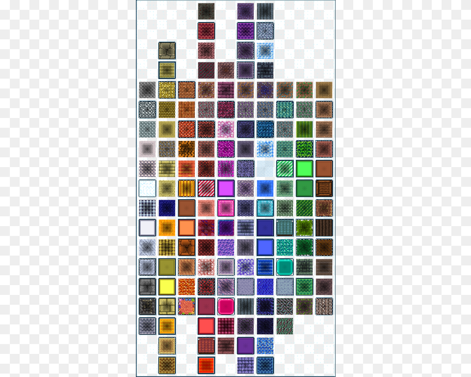 The Color Palette I Use For Pixel Art You Guys Might Terraria Block Colour Palette, Pattern, Collage, Accessories, Blackboard Png Image