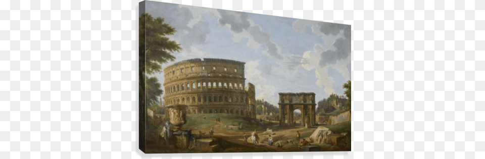 The Colosseum Canvas Print Famous Landmarks Of Ancient Rome The History Book, Art, Painting, Person Png Image