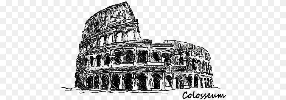 The Colosseum Design, Art, Drawing Png Image