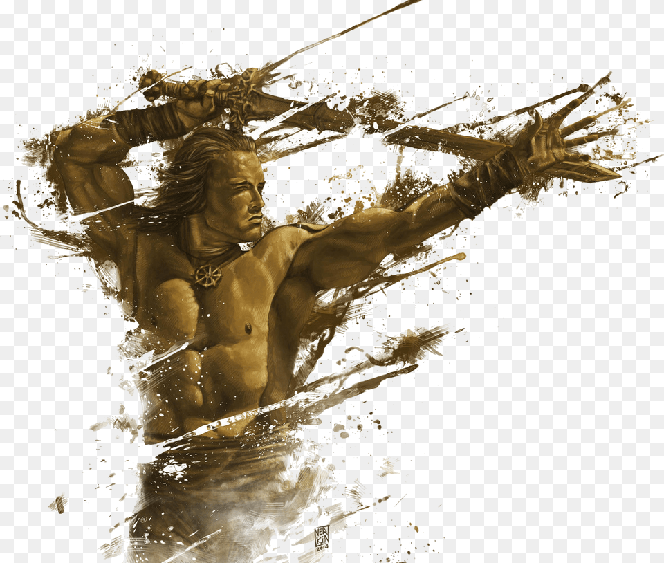 The Coming Of Conan The Barbarian Is An Anthology Of Conan The Barbarian Art Poster, Weapon, Adult, Male, Man Free Transparent Png