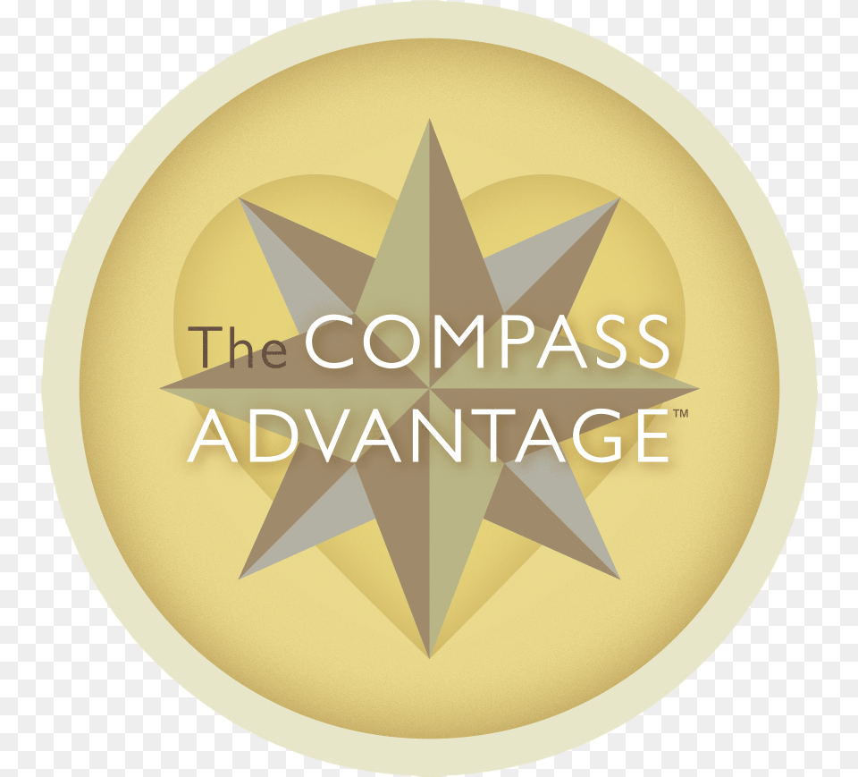 The Compass Advantage Badge, Gold, Symbol Png Image