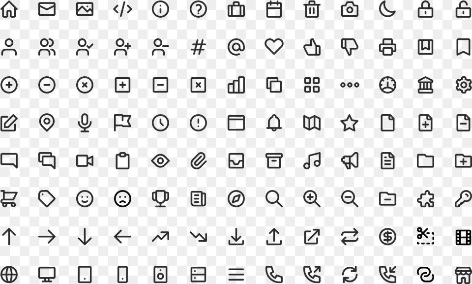 The Complete Set At The Time Of Writing Ui Icons, Text, Alphabet, Computer, Computer Hardware Free Png