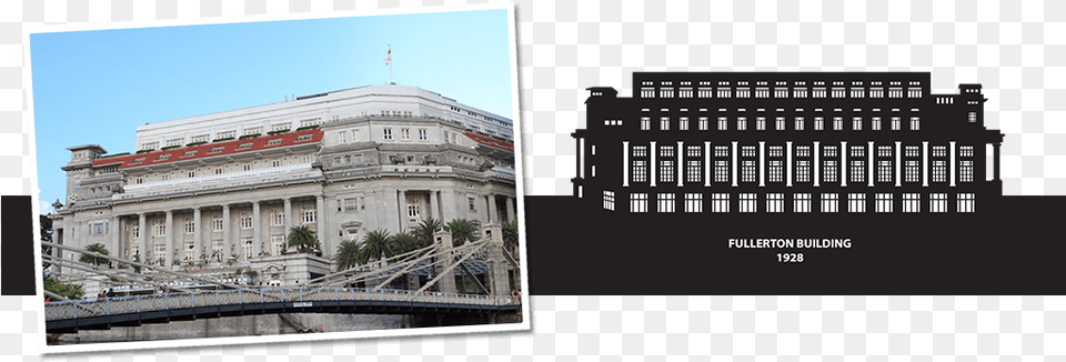 The Construction Of Fullerton Building Began In 1924 Fullerton Hotel Singapore, Urban, Architecture, City, Office Building Free Png Download