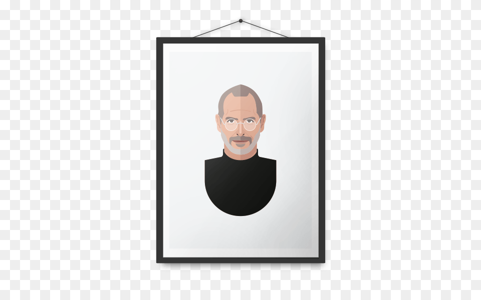 The Cool Club Steve Jobs Poster, Portrait, Photography, Person, Head Free Png Download