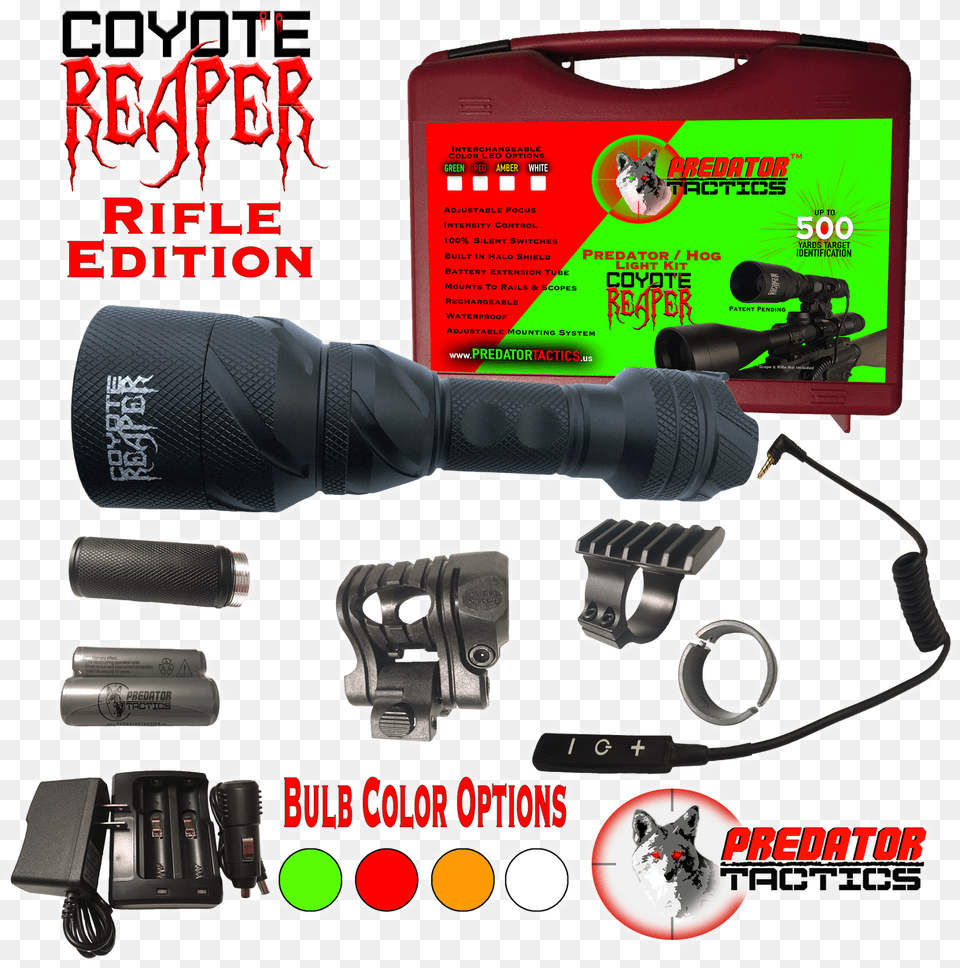 The Coyote Reaper Rifle Edition Coyote Reaper, Lamp, Light, Smoke Pipe, Gun Png Image