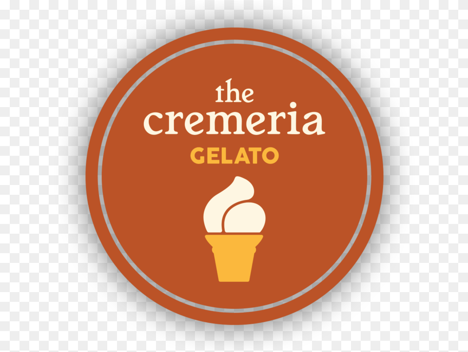 The Cremeria Circle Logo Gelato 02 Black Chip Poker, Cream, Dessert, Food, Ice Cream Png Image
