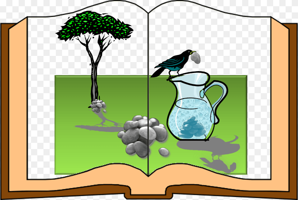 The Crow And The Pitcher Bilingual Avenue, Jug, Animal, Bird, Art Png Image