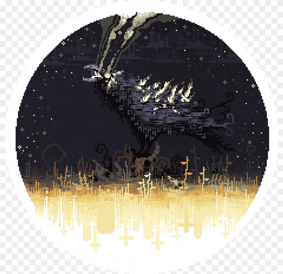 The Crow That Ate The Sun Circle, Nature, Night, Outdoors, Art Png