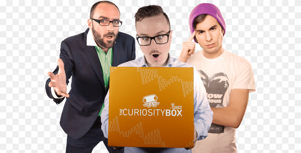 The Curiosity Box By Vsauce Subscription Box, Person, Cap, Clothing, People Free Transparent Png