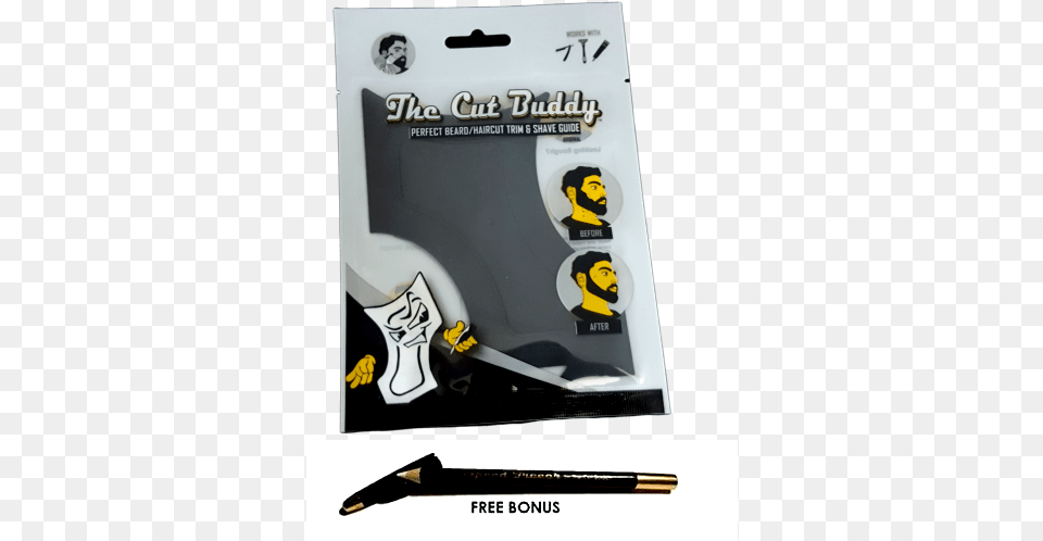 The Cut Buddy Pen Hairline Beard Lining Guide Tool Shark Tank Multi Curve Eye Liner, Person, Face, Head Free Png Download