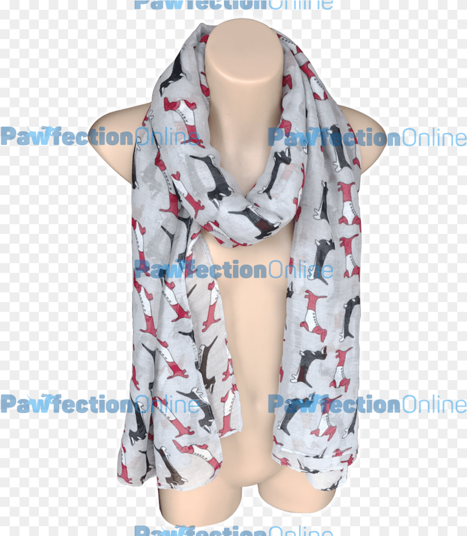 The Dachshund Sausage Dog Print Scarves Are Made From Scarf, Clothing, Stole Free Png