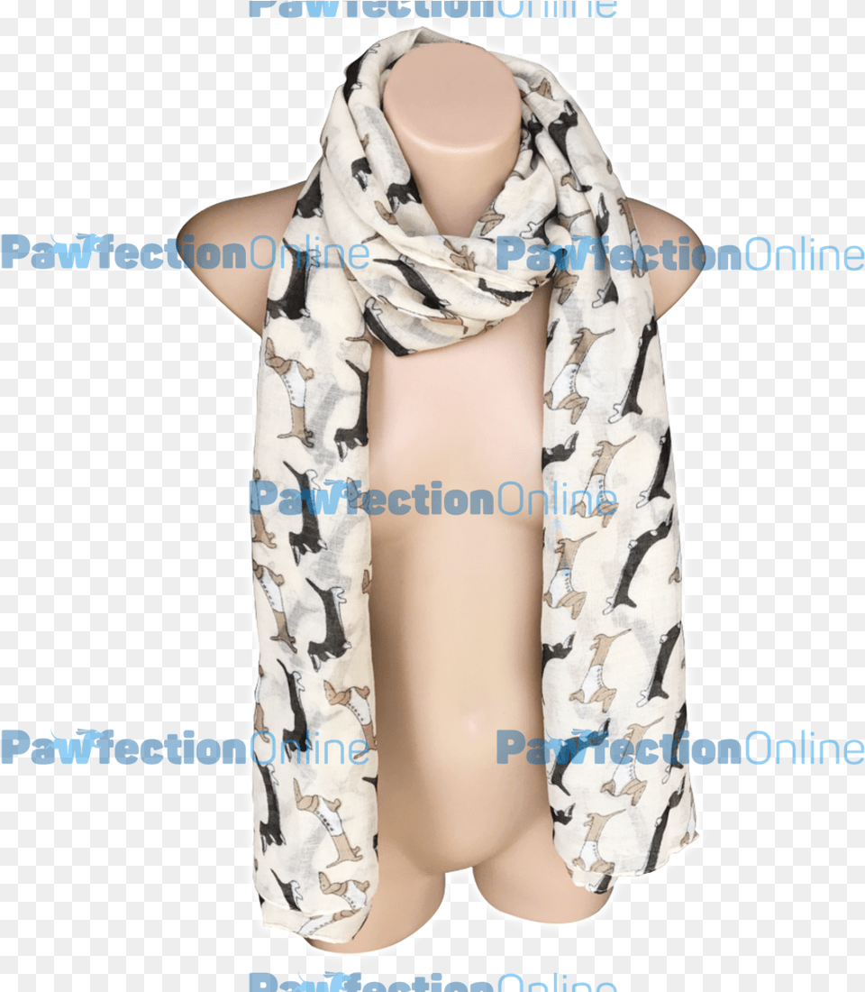 The Dachshund Sausage Dog Print Scarves Are Made From Textile, Clothing, Scarf, Stole Png