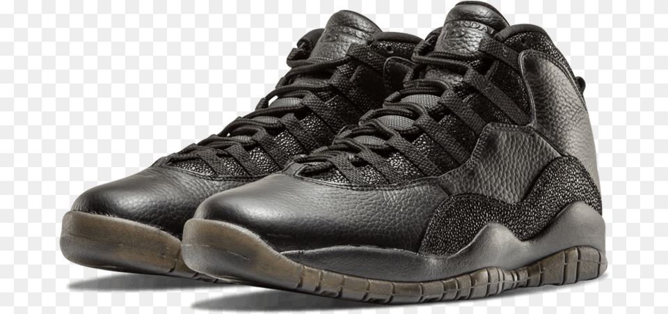 The Daily Jordan Air Jordan 10 Ovo Black, Clothing, Footwear, Shoe, Sneaker Png Image