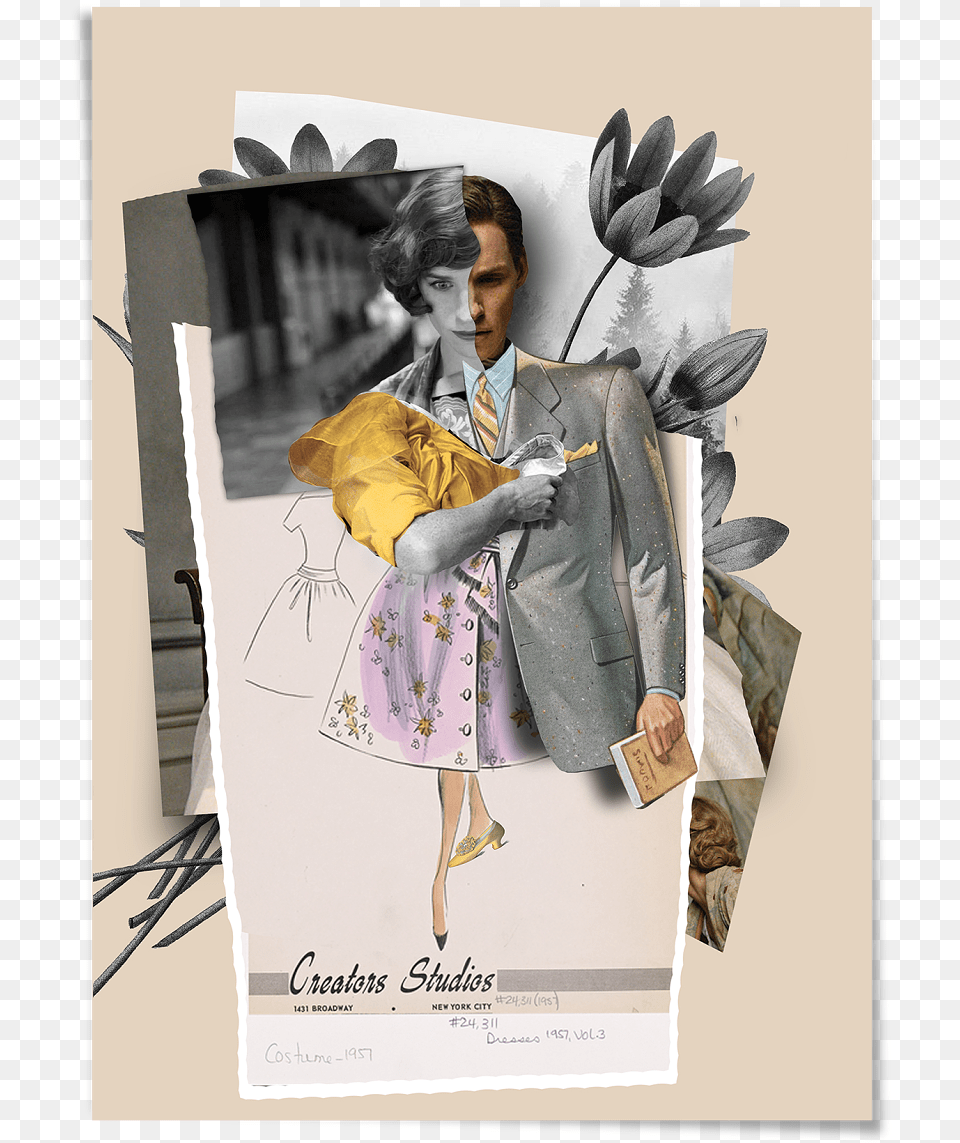 The Danish Girl By Selman Hosgor Girl Collage Art, Adult, Person, Female, Coat Free Png Download
