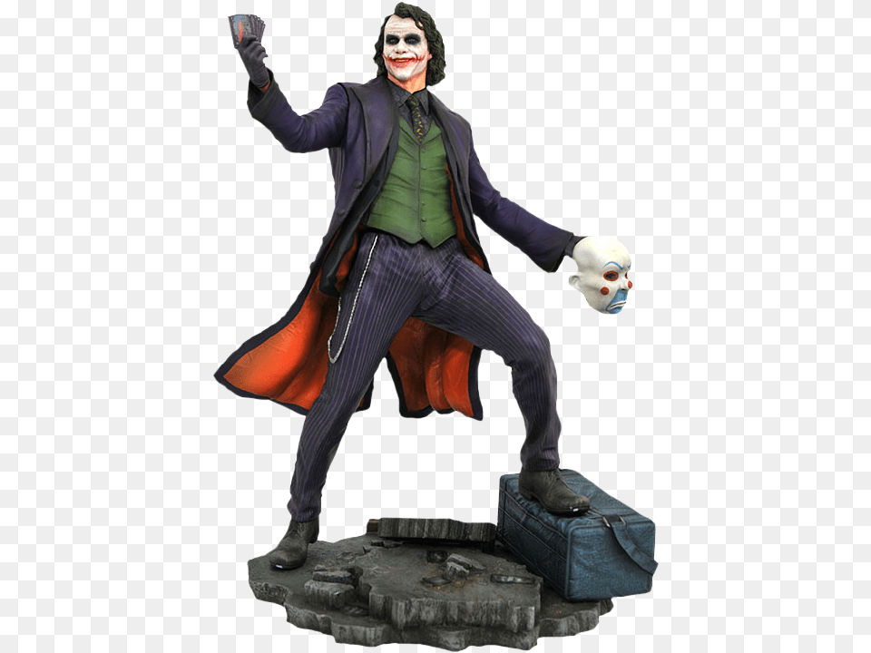 The Dark Knight Diamond Select Gallery Joker, Adult, Person, Male, Man Png Image