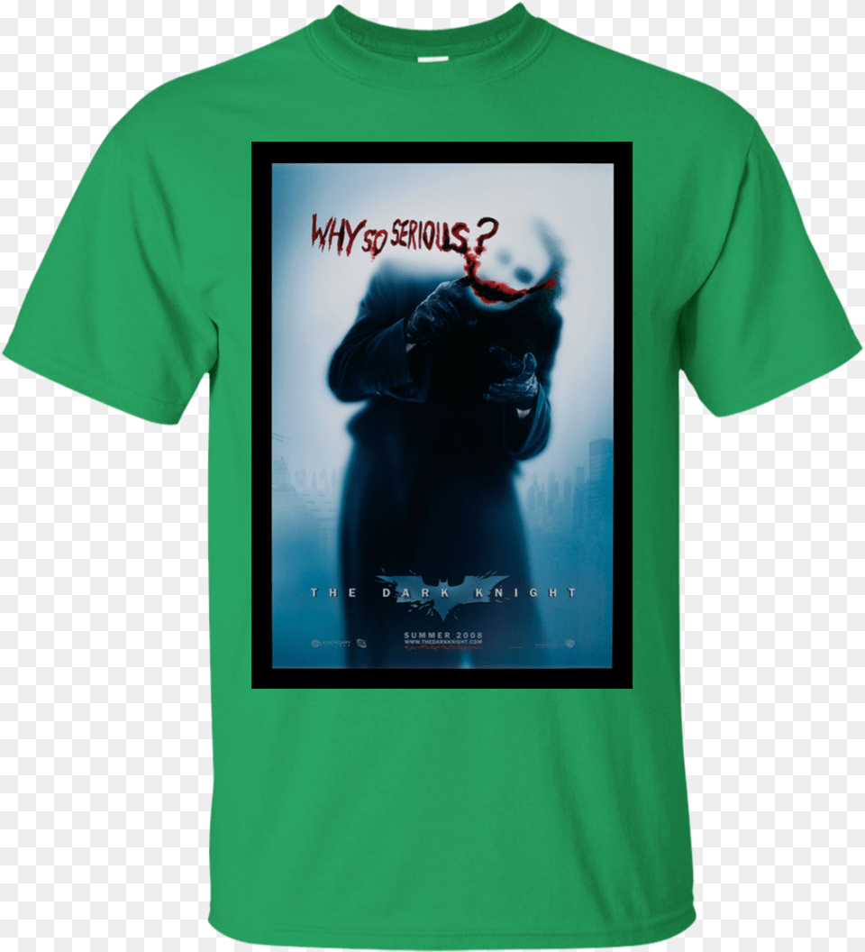 The Dark Knight Movie Poster T Shirt Dark Knight Why So Serious, T-shirt, Clothing, Adult, Person Free Png
