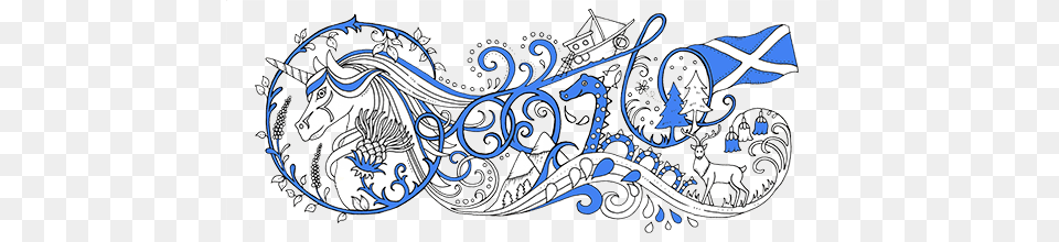 The Date Is Being Marked By A Google Doodle But Who St Andrew39s Day Google, Art, Graphics, Pattern, Floral Design Free Transparent Png