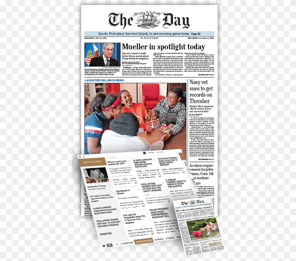 The Day Digital Edition Charlotte Observer, Adult, Text, Person, Newspaper Free Transparent Png
