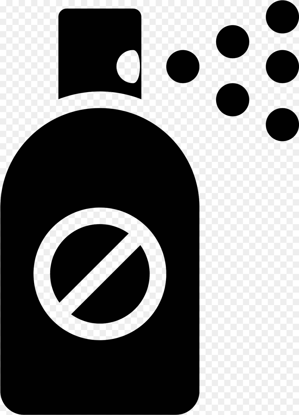 The Deadly Spray Icon Is A Bottle With A Lid On The Circle, Gray Png Image