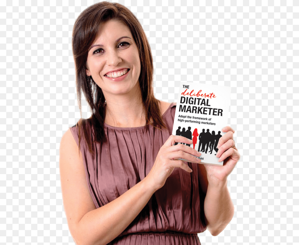 The Deliberate Digital Marketer Book By Louisa Dahl Girl Holding Book, Head, Person, Photography, Face Png