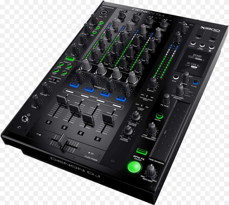 The Denon Dj X1800 Prime Is The Centerpiece Of The Denon Dj Mikser, Amplifier, Electronics, Indoors Png