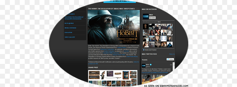 The Desolation Of Smaug Imax Sweepstakes Merchandising The Hobbit Dos Gandalf Stampa, Adult, Male, Man, Person Png Image